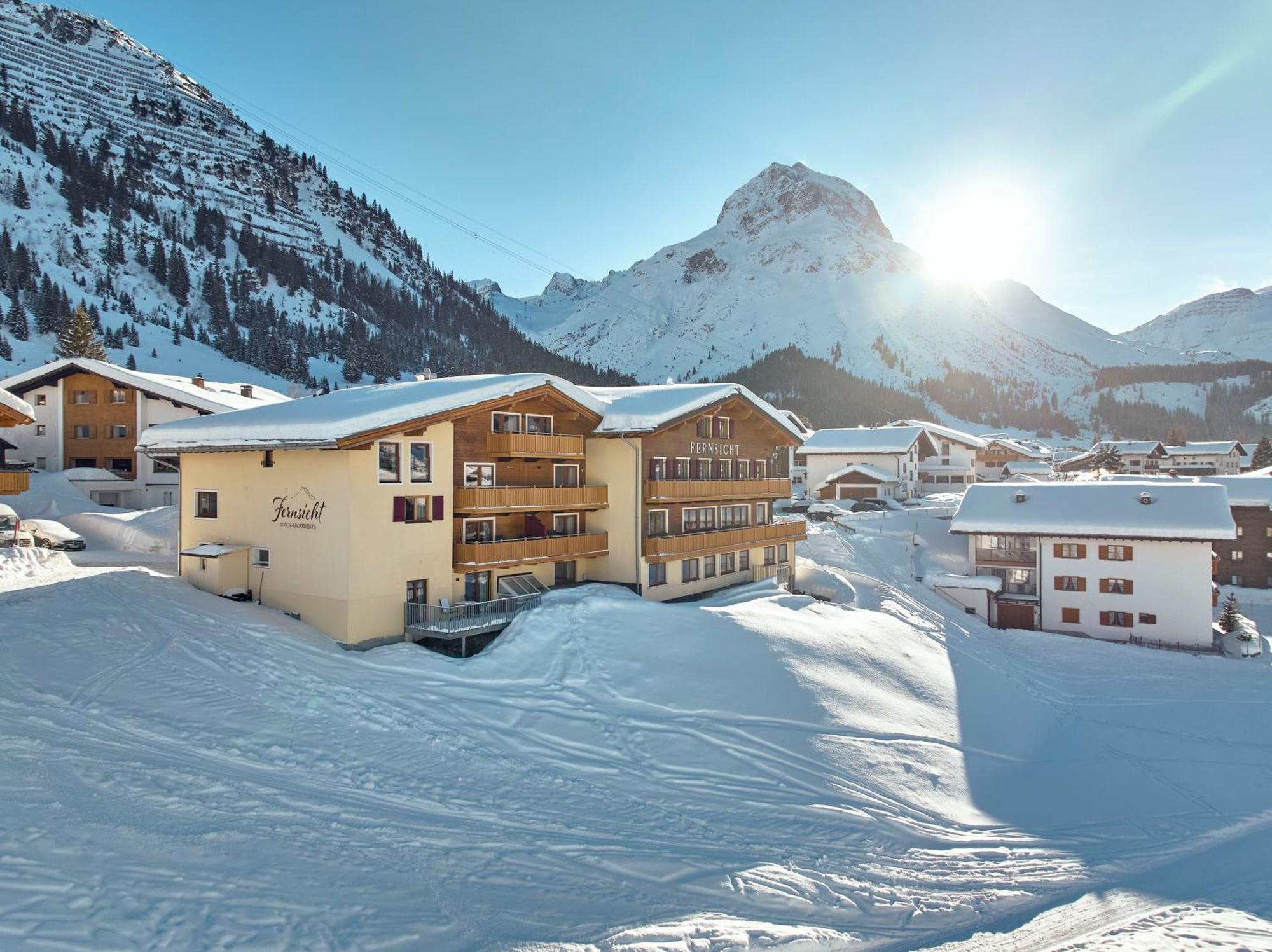 Fernsicht Alpen-Apartments Lech am Arlberg Kültér fotó